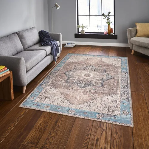 Miniatura 262 de GLN Rugs Traditional Collection - Alfombra de felpilla lavable a máquina, tradicional lavable, antideslizante, alfombra de felpilla de pelo corto