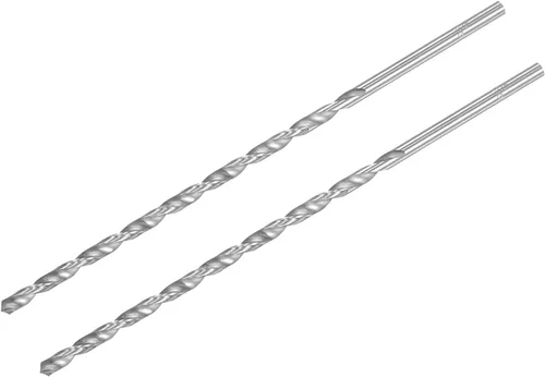 Miniatura 13 de uxcell HSS (acero de alta velocidad) Brocas helicoidales extralargas, diámetro de taladro de 0.118 in de diámetro de 7.874 in de longitud
