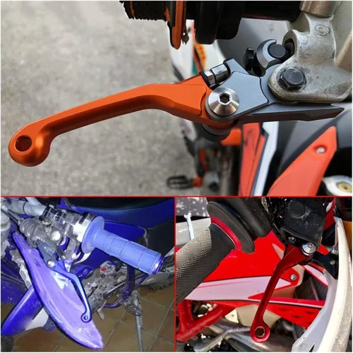 Miniatura 3 de Freno de mano para XTZ125 XTZ 125 2003-2016 2014 2013 2012 2011 2010 2009 2008 2007 2006 2005 2004 Motocross accesorios pivote freno embrague Dorado