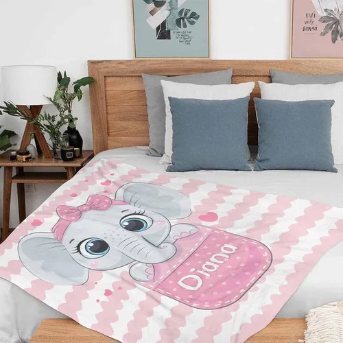 Miniatura 158 de Artsadd Manta de bebé personalizada para niños y niñas con nombre, manta personalizada con nombre de bebé con patrón de unicornio, manta