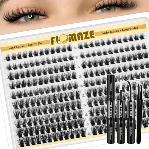 Miniatura 10 de Racimos de pestañas autoadhesivas, racimos de pestañas de manga, racimos de pestañas delgadas, pestañas de hadas, pestañas de tiras adhesivas