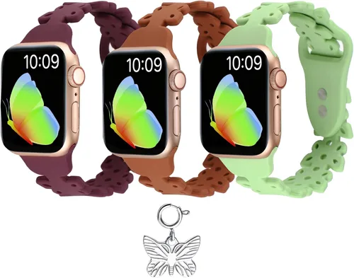 Miniatura 7 de SaNgaiMEi Correa de silicona compatible con correas de Apple Watch de 1.575 pulgadas, 1.732 pulgadas, 1.614 pulgadas, 1.772 pulgadas, 1.496