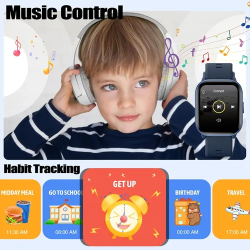 Miniatura 7 de meoonley Reloj para niñas y niños con impermeabilidad IP68, reloj para niñas con 19 modos deportivos, seguimiento del sueño, podómetro, cronómetro