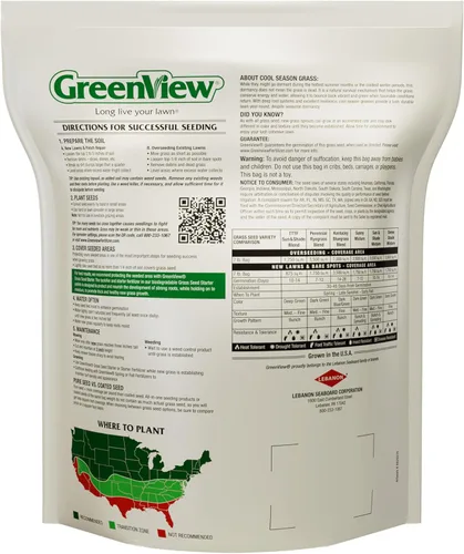 Miniatura 3 de GreenView Mezcla de semillas de hierba pura para sol y sombra, bolsa de 7 libras. Cubre hasta 3,500 pies cuadrados.