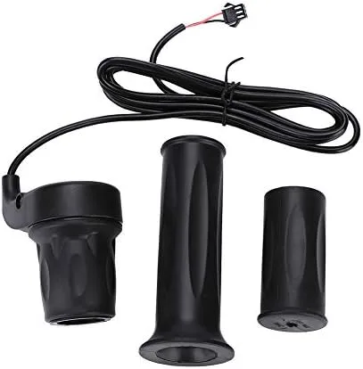 Acelerador de control de velocidad de scooter eléctrico, empuñadura de manillar de 0.886 in con cable de 4.9 ft para bicicletas eléctricas, ajuste