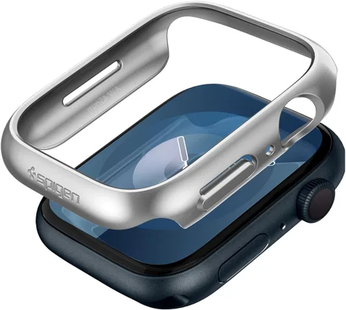 Miniatura 8 de Spigen Thin Fit Diseñado para Apple Watch Case Series 9/8/7 45mm Funda ligera de PC rígida - Negro