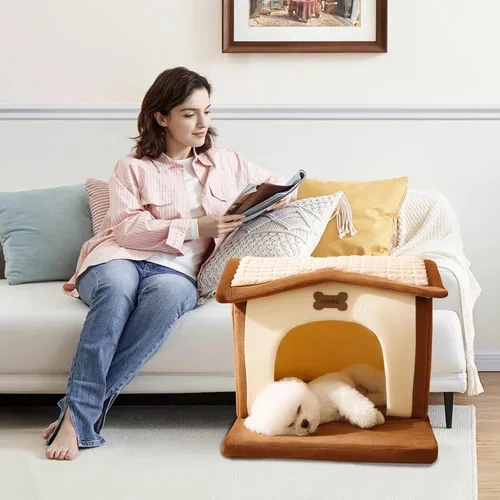 Miniatura 7 de Casa para gatos, bonita casa para gatos de dibujos animados, refugio cálido para mascotas, cama cálida para mascotas, cama para lavar para perro