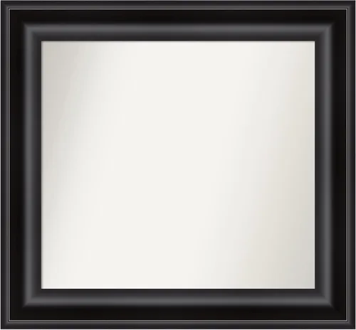 Miniatura 641 de Amanti Art Espejo personalizado, espejo de baño negro puente, espejo de pared o espejo de tocador de baño sobre el fregadero (26 x 26 pulgadas)
