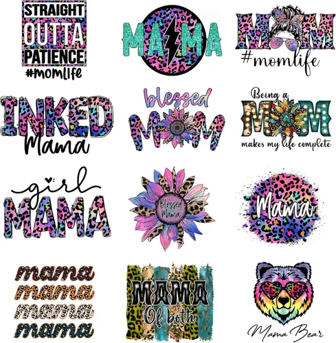 Miniatura 7 de 12 piezas de parches para planchar para ropa de mujer, calcomanías de transferencia de calor para ropa, camisetas, jeans, mochilas, calcomanías