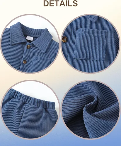 Miniatura 40 de Conjunto de ropa de verano para bebé y niño, camiseta de manga corta de algodón, pantalones cortos de dinosaurios, conjunto de ropa para niño
