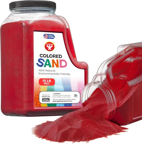 Miniatura 35 de Hygloss Arena de colores para manualidades – Botella de 1 libra, magenta – Juegos de arte de arena fina y colorida vibrante para niños – Actividades