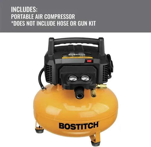 Miniatura 3 de Bostitch BTFP02012 0.8 HP Compresor de aire tipo panqueque sin aceite de 6 galones