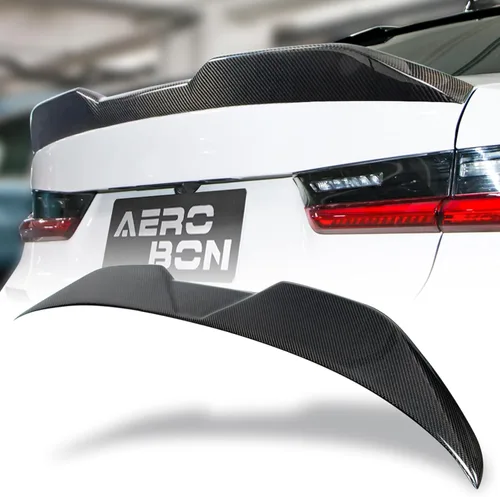 Miniatura 9 de AeroBon Alerón de maletero de fibra de carbono real compatible con BMW Serie 3 G20 Sedan M3 G80 2019-2026 Alerón trasero (estilo G20 MP)