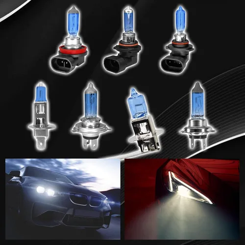 Miniatura 6 de Bombilla halógena H1 para faros delanteros H1, bombillas halógenas ultra blancas brillantes de 12 V 100 W, haz alto y bajo, bombillas antiniebla
