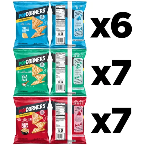 Miniatura 3 de PopCorners Snacks sin gluten, paquete variado de 3 sabores, bolsas de 1 onza (paquete de 20)