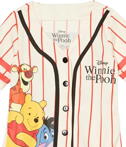 Miniatura 3 de Disney Winnie The Pooh - Camiseta de béisbol clásica de malla con botones para niñas