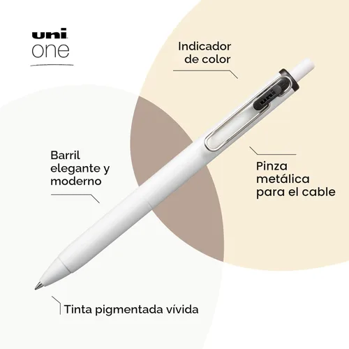 Miniatura 3 de Uniball One - Paquete de 12 bolígrafos de gel ultra micro negros de 0.015 in; bolígrafos de tinta de gel, suministros de oficina vendidos por