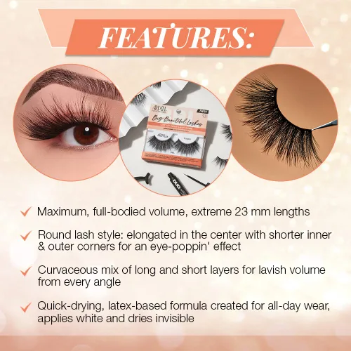 Miniatura 4 de Ardell BBL Big Beautiful Lashes 971 Poppin, con adhesivo transparente DUO, 1 paquete