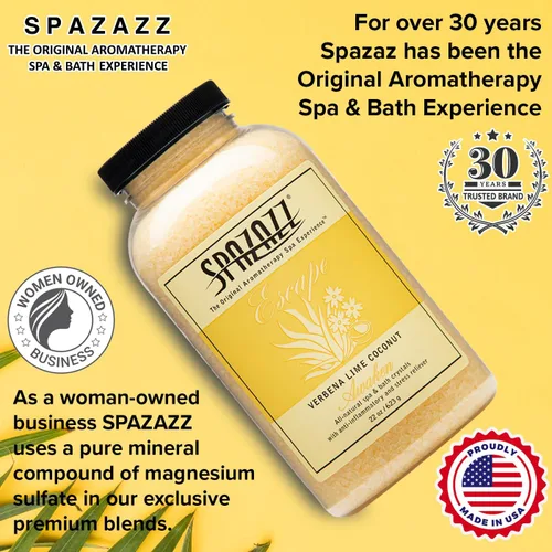 Miniatura 6 de Spazazz 7377C Cristales de spa y baño, lima y coco, 22 onzas