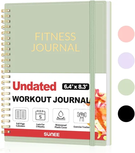 Miniatura 13 de Diario de Fitness y Planificador de Entrenamiento para Mujeres y Hombres, A4 (21.6 cm x 27.9 cm) Diario de Entrenamiento y Libro de Planificación