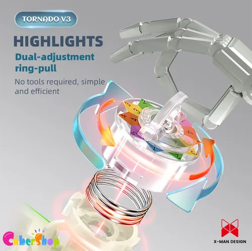 Miniatura 7 de CuberShop QY X Man Tornado V3 M UV Coated (Pioneer con MagLev), nuevo cubo magnético de velocidad 3x3, QY Tornado V3 Pioneer UV, 3x3x3 Cubo