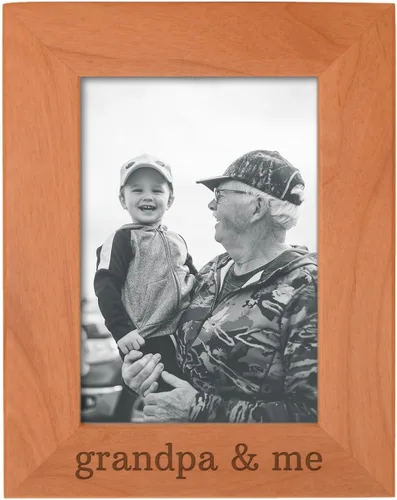 Miniatura 11 de Personalized Gifts Grandpa Gift Grandpa and Me Grandchild - Marco de fotos de madera natural grabado de 4 x 6 pulgadas, diseño de paisaje