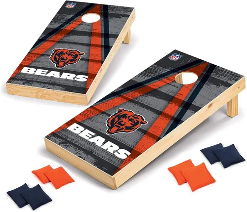 Miniatura 27 de Wild Sports - Set para jugar al cornhole (meter sacos pequeños en un agujero) con tablero de madera de 2 x 4 pies y 8 sacos con frijoles, diseño