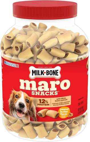 Miniatura 46 de Milk-Bone MaroSnacks Golosinas para perros pequeños con sabor a tocino con médula ósea, 40 onzas (paquete de 2) (el diseño del empaque puede variar)