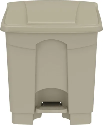 Miniatura 8 de Safco Cubo de basura de plástico para interiores, eliminación de manos libres, 8 galones, color marrón