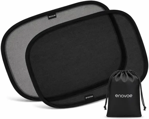 Enovoe - Paquete de 2 persianas para ventana de automóvil, 19 x 12 pulgadas, para SUV, sedanes y camiones, protege al bebé de los rayos UV y el