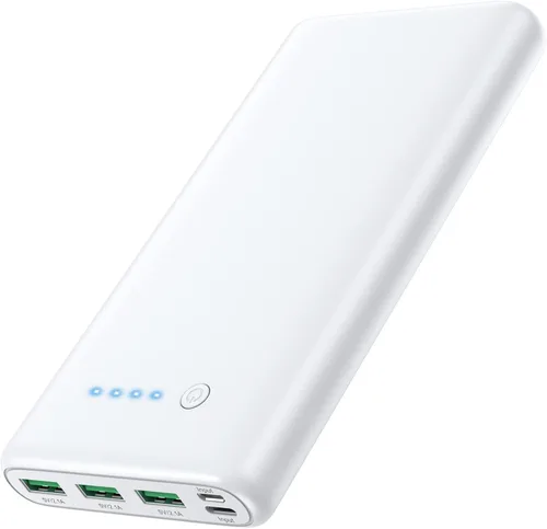 Miniatura 6 de [Paquete de 2] Cargador portátil de 20000 mAh, batería de carga rápida ultradelgada con salidas USB duales, cargador de teléfono portátil esencial