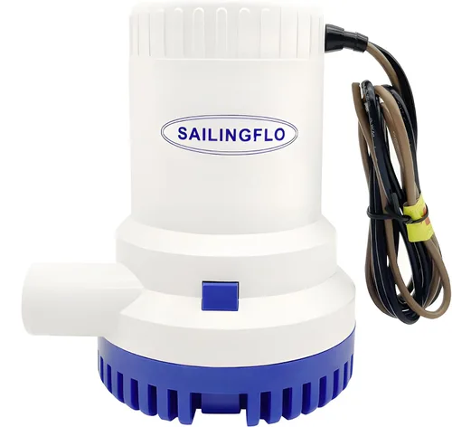 Miniatura 11 de Bomba de sentina de 12 V, 1100 GPH, salida de 1-1/8 pulgadas, bomba de agua marina sumergible no automática para barco, caravanas, estanque No