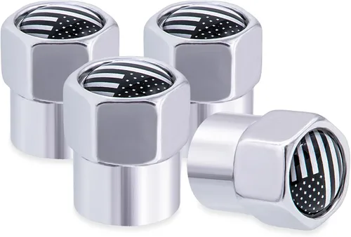 Miniatura 23 de 4 piezas de tapas de válvula de rueda con estilo púas, resistentes a la corrosión, universales de aleación de aluminio a prueba de polvo para Spiked
