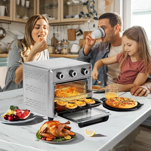 Miniatura 7 de Panana Horno Tostador Compacto de Freidora de Aire, 1400W 21QT con 6-en-1 Multifunciones y Rango de Temperatura Amplio, Horno de Freidora de Aire