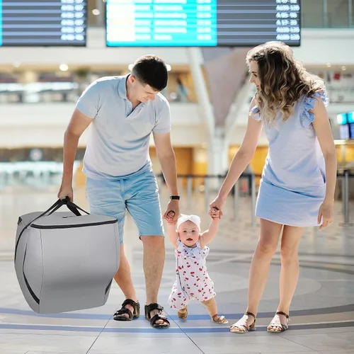Miniatura 8 de Bolsa de viaje para asiento de automóvil infantil, se adapta a asientos de automóvil infantiles con base de barra antirrebote, bolsa de avión