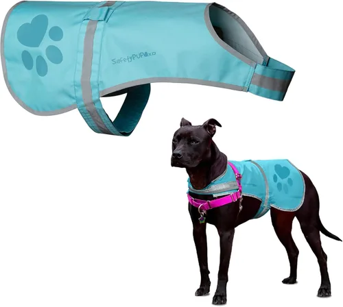 Miniatura 8 de Chaleco reflectante para perro, tamaños para perros de 14 libras a 130 libras – chaleco de seguridad con reflectante para mejor visibilidad., M