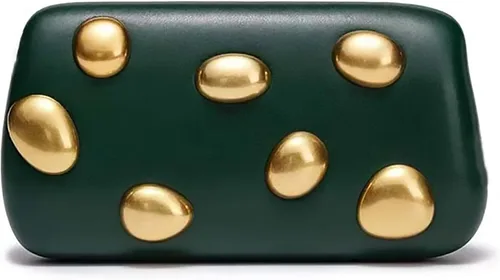 Miniatura 26 de Bolso de mano de piel sintética desmontable con cadena cruzada, bolso de noche, bolso de mano para mujer, formal, boda, fiesta, baile de graduación