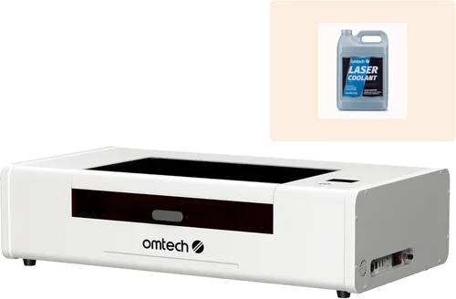 OMTech Polar Lite - Grabador láser de CO2 con refrigerante láser de CO2, máquina de grabado láser de escritorio de 20 x 12 pulgadas, 55 W para uso