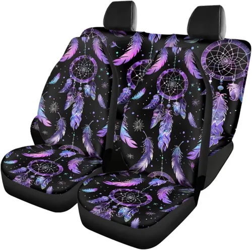 Miniatura 23 de Howilath 250 USA Anniversary - Juego de 4 fundas de asiento de automóvil de ajuste universal para asientos delanteros y traseros para uso en todas