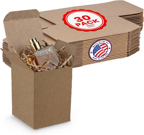 Miniatura 8 de MT Products Tuck Top - Caja de regalo pequeña de cartón kraft de 2 x 2 x 3 pulgadas, cajas de regalo con tapas, paquete de 30
