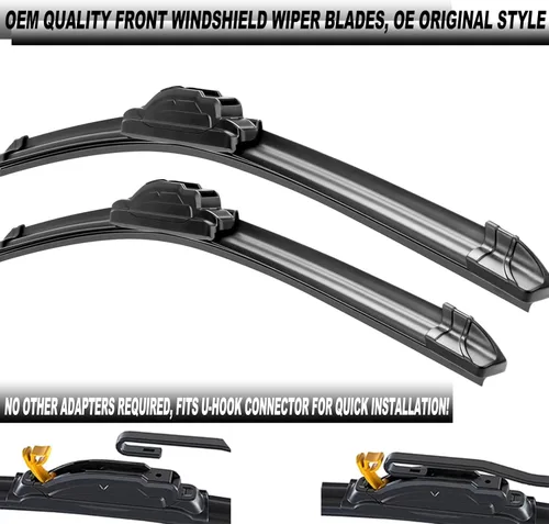 Miniatura 2 de ATTKE Limpiaparabrisas frontales de calidad OEM para Honda Odyssey 2005-2020/Civic 2010-2015/Toyota Venza 2009-2015