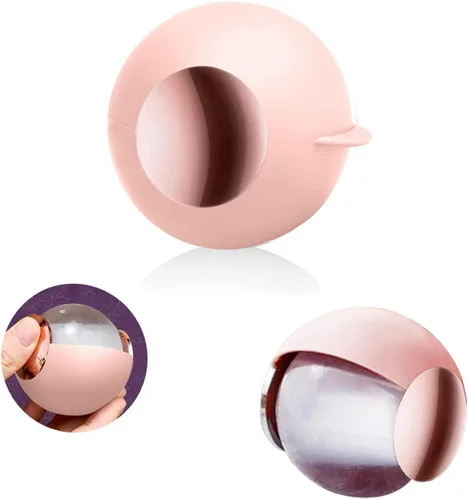 CALMTEE Bola de rodillo de pelusa de gel reutilizable, rodillo de pelusa lavable pegajoso, portátil, para perros pequeños, gatos, mascotas, Rosa