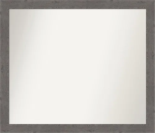 Miniatura 276 de Amanti Art Espejo de baño gris para sobre el fregadero, 31 x 48 pulgadas, espejo de tocador rectangular estrecho de color gris, marco de madera