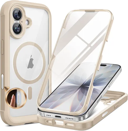 Miniatura 220 de Miracase Funda para iPhone 13 de 6.1 pulgadas, [sin burbujas] funda de teléfono de cuerpo completo con pantalla de vidrio completa integrada, sin
