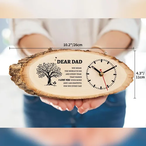 Miniatura 3 de Regalos para papá de hija e hijo, ideas de regalo de Navidad y cumpleaños para papá, reloj de madera, regalo personalizado para papá, regalos