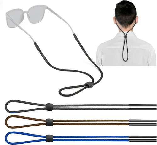 KECHIO Correa de soporte de gafas deportivas (3 piezas) - Correa de gafas de sol para hombres, mujeres y niños