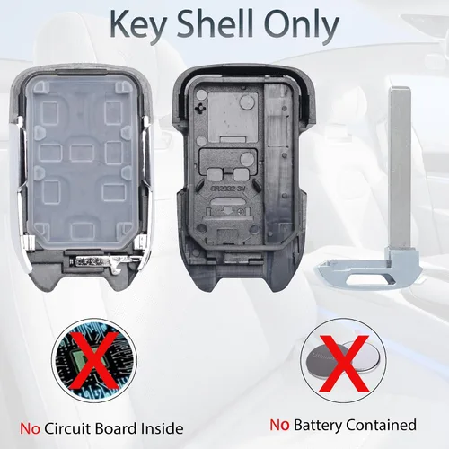 Miniatura 3 de SUPALAND Carcasa de Repuesto para Llavero Compatible con GMC Terrain Acadia 2017 2019 2020 2021 2022 2023 Control Remoto de Entrada sin Llave