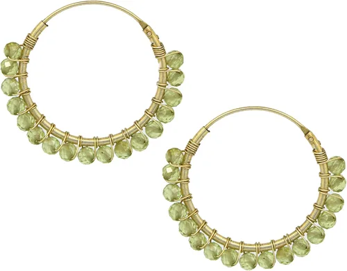 Miniatura 8 de Gempires - Aretes de cristal con cuentas naturales, hechos a mano, hipoalergénicos, sin deslustre, chapados en oro, aretes colgantes