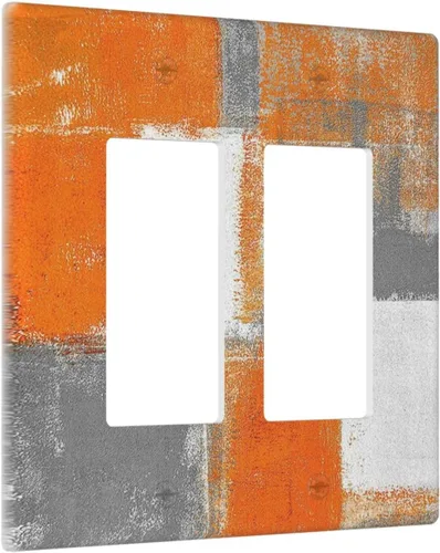 Miniatura 83 de Cubiertas decorativas para placa de interruptor, bandera estadounidense, receptáculo de 1 banda, placa de pared dúplex, cubierta de interruptor