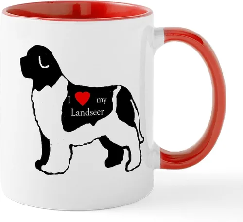 Miniatura 21 de CafePress Newfoundland Dog Drool Zone Taza de café de cerámica de 11 oz (11.0 fl oz)